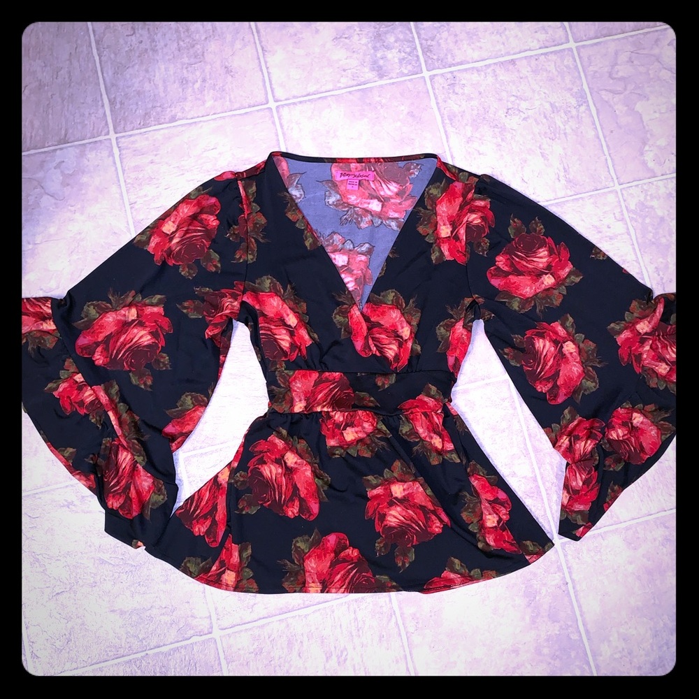 Betsey Johnson Rose Garden Blouse
